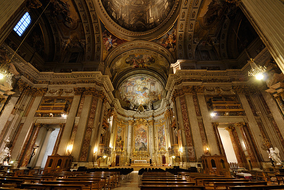 interior shot of church Sant'Ignazio