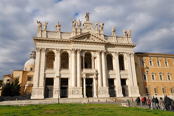 Baroque façade of the Basilica of St. John Lateran