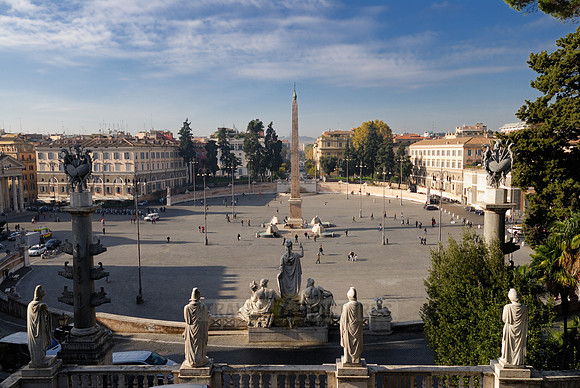 viem from Pincio onto Piazza del Popolo