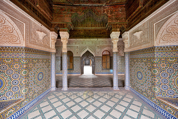 interior view with strong decoration of Telouet