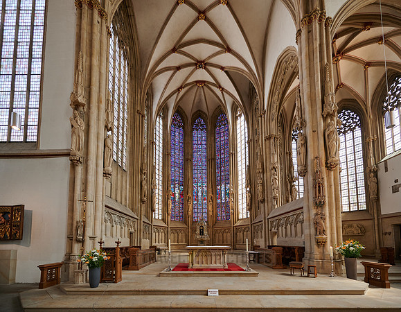interior shot of Lamberti church of Muenster