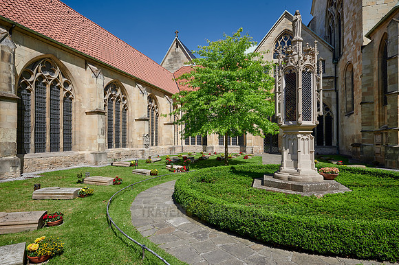 Courtyard with tombs in Muenster Cathedral
