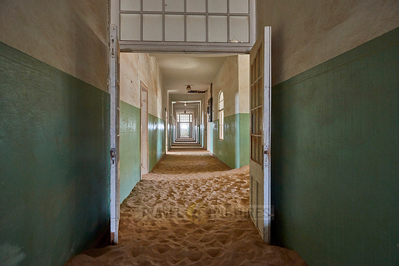 ruins of hospital in Kolmanskop ghost town
