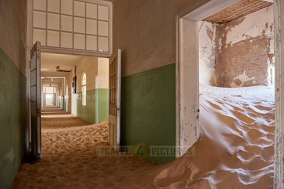ruins of hospital in Kolmanskop ghost town