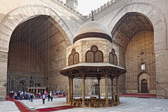 inner courtyard of Sultan Hassan Mosque