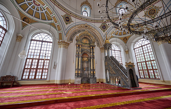 interior shot of Azizia Mosque, Konya