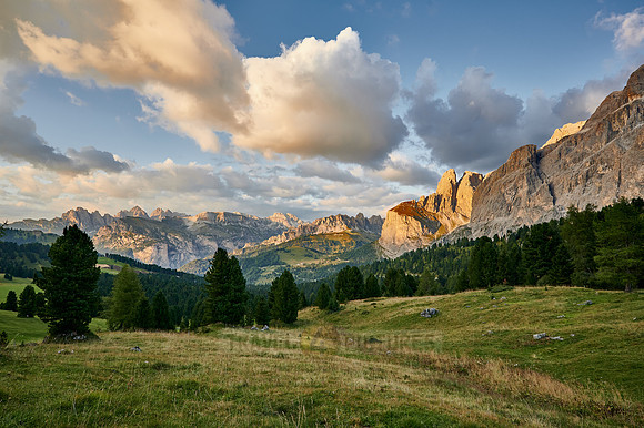 Nature park Puez-Geisler seen from Sella Joch