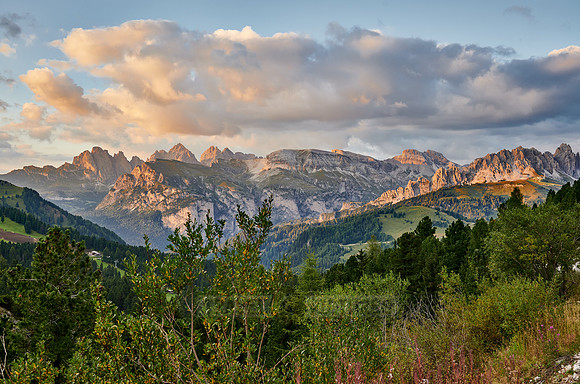 Nature park Puez-Geisler seen from Sella Joch