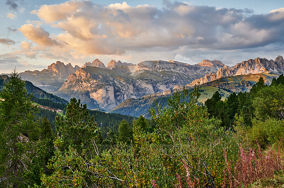 Nature park Puez-Geisler seen from Sella Joch