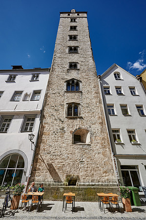 the Golden Tower of Regensburg