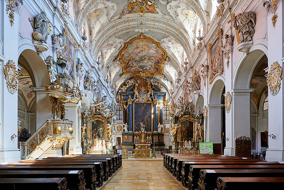 interior shot of former Benediktiner-church St. Emmeram (with St. Rupert)