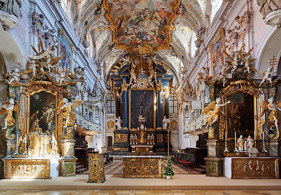 interior shot of former Benediktiner-church St. Emmeram (with St. Rupert)