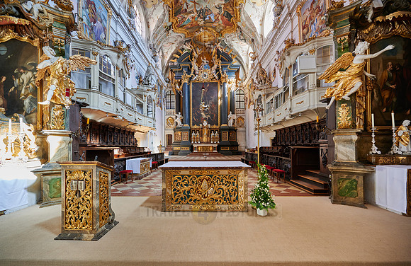 interior shot of former Benediktiner-church St. Emmeram (with St. Rupert)