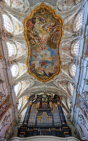interior shot of former Benediktiner-church St. Emmeram (with St. Rupert)