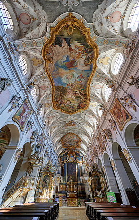 interior shot of former Benediktiner-church St. Emmeram (with St. Rupert)