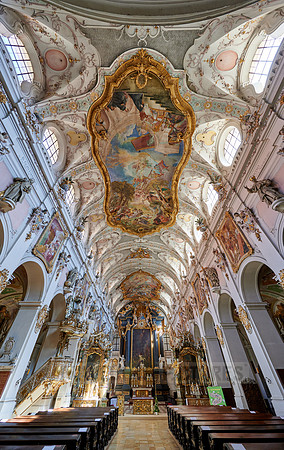 interior shot of former Benediktiner-church St. Emmeram (with St. Rupert)