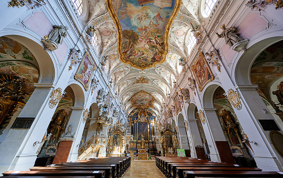 interior shot of former Benediktiner-church St. Emmeram (with St. Rupert)