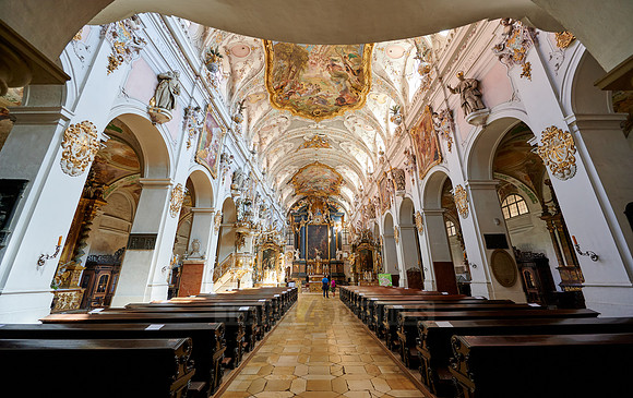 interior shot of former Benediktiner-church St. Emmeram (with St. Rupert)