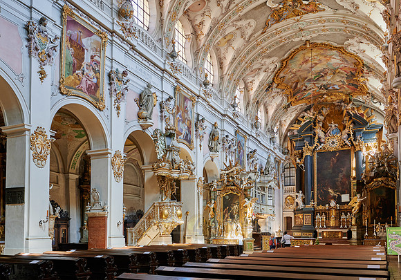 interior shot of former Benediktiner-church St. Emmeram (with St. Rupert)