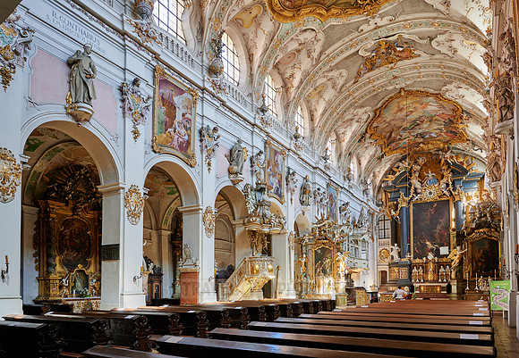 interior shot of former Benediktiner-church St. Emmeram (with St. Rupert)