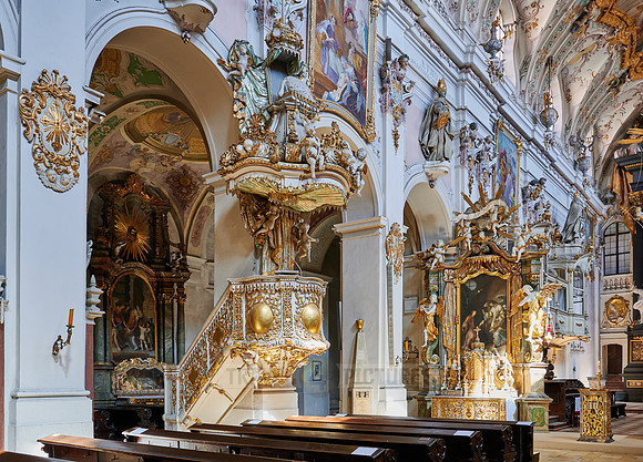 interior shot of former Benediktiner-church St. Emmeram (with St. Rupert)