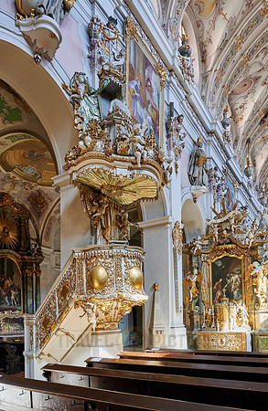 interior shot of former Benediktiner-church St. Emmeram (with St. Rupert)