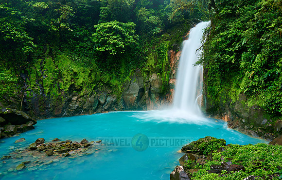 Wasserfall des blauen Fluss Rio Celeste |waterfall of blue river Rio Celeste|