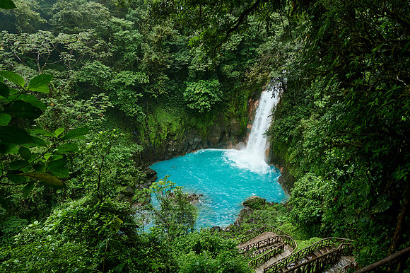 Wasserfall des blauen Fluss Rio Celeste |waterfall of blue river Rio Celeste|