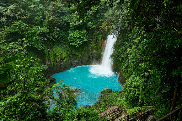 Wasserfall des blauen Fluss Rio Celeste |waterfall of blue river Rio Celeste|
