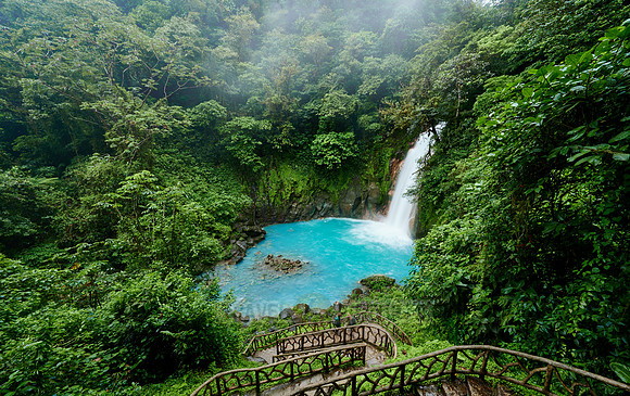 Wasserfall des blauen Fluss Rio Celeste |waterfall of blue river Rio Celeste|