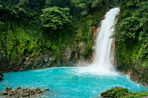 Wasserfall des blauen Fluss Rio Celeste |waterfall of blue river Rio Celeste|