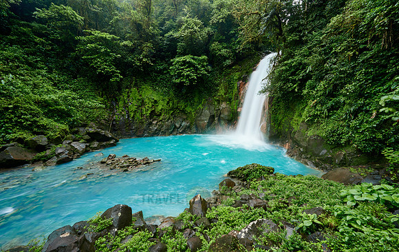 Wasserfall des blauen Fluss Rio Celeste |waterfall of blue river Rio Celeste|