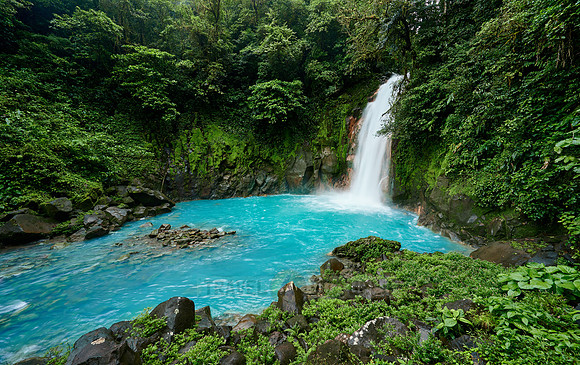 Wasserfall des blauen Fluss Rio Celeste |waterfall of blue river Rio Celeste|