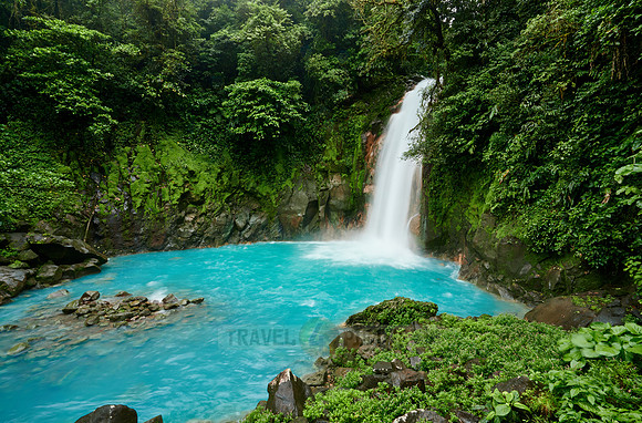 Wasserfall des blauen Fluss Rio Celeste |waterfall of blue river Rio Celeste|