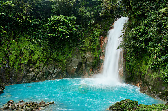 Wasserfall des blauen Fluss Rio Celeste |waterfall of blue river Rio Celeste|