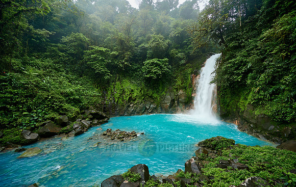 Wasserfall des blauen Fluss Rio Celeste |waterfall of blue river Rio Celeste|