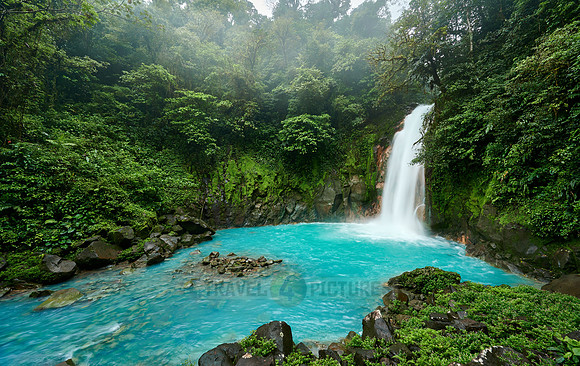 Wasserfall des blauen Fluss Rio Celeste |waterfall of blue river Rio Celeste|