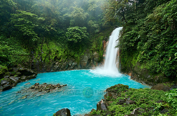 Wasserfall des blauen Fluss Rio Celeste |waterfall of blue river Rio Celeste|