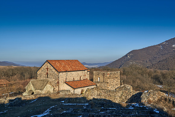 Dmanisi Sioni basilica and ruins of the Medieval fortress