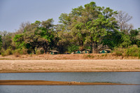 Tented camp on the banks of the South Luangwa River
