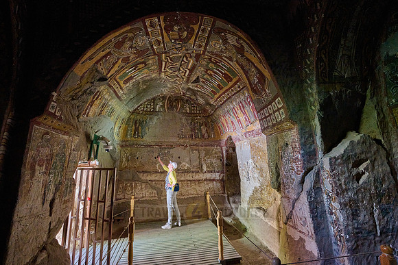 frescos inside the serpent church or Yilanli church