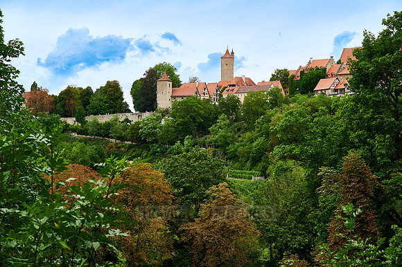 view on the historic town of Rothenburg ob der Tauber
