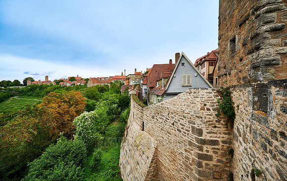 view on the historic town of Rothenburg ob der Tauber