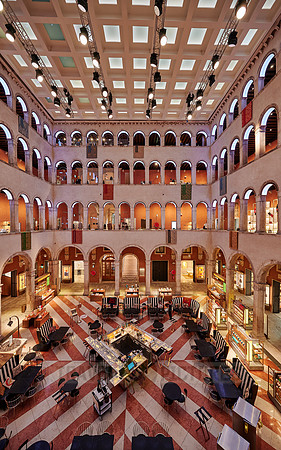 interior shot of Fondaco dei Tedeschi, luxury department store