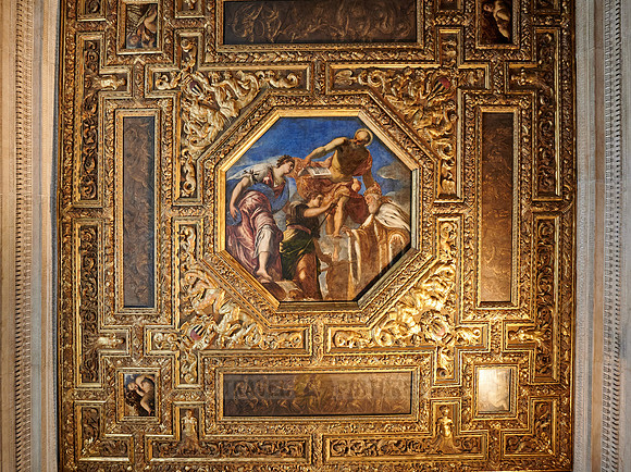 Ceiling painting in Atrio Quadrato, Doge's Palace