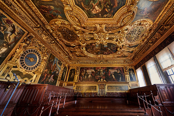Frescoes and stucco in the Senate Hall, Doge's Palace