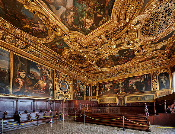 Frescoes and stucco in the Senate Hall, Doge's Palace