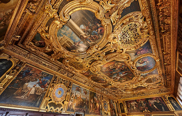 Frescoes and stucco in the Senate Hall, Doge's Palace