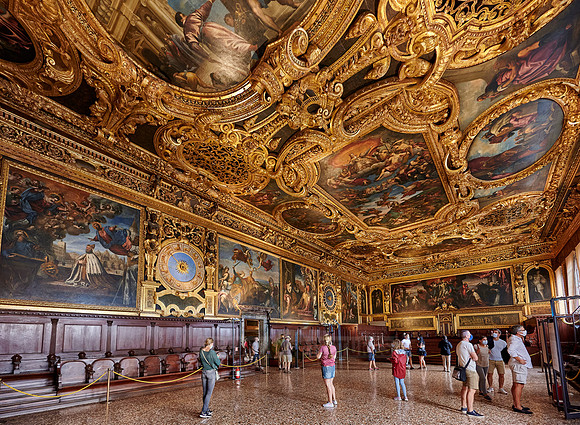 Frescoes and stucco in the Senate Hall, Doge's Palace