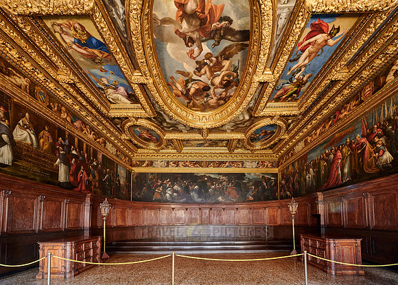 Frescoes and stucco in the Sala del Consiglio dei Dieci, Doge's Palace